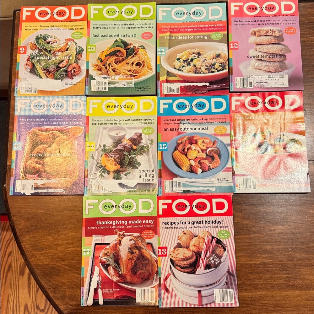 Martha Stewart Everyday 10 Book Set 2004 Volumes 9-18 Holiday Thanksgiving RARE